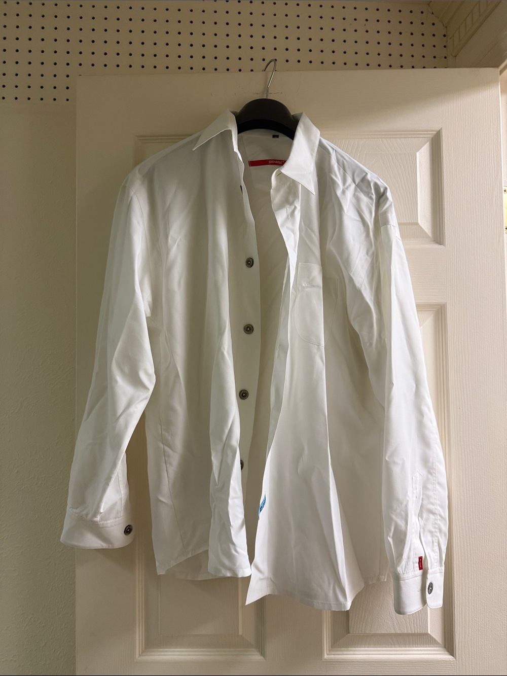 Supreme White Button-Front Shirt Jacket